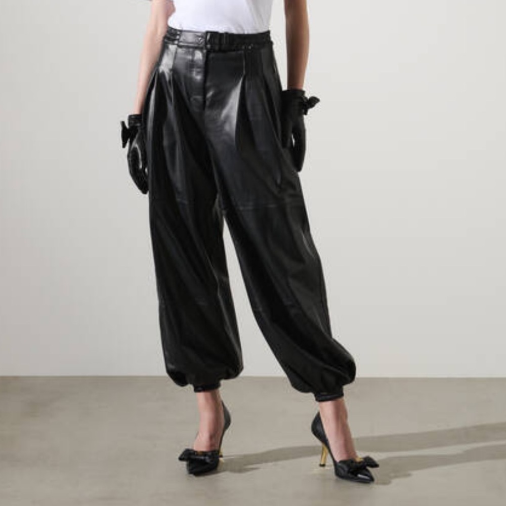 Karl Lagerfeld Studio Voluminous Leather Pants